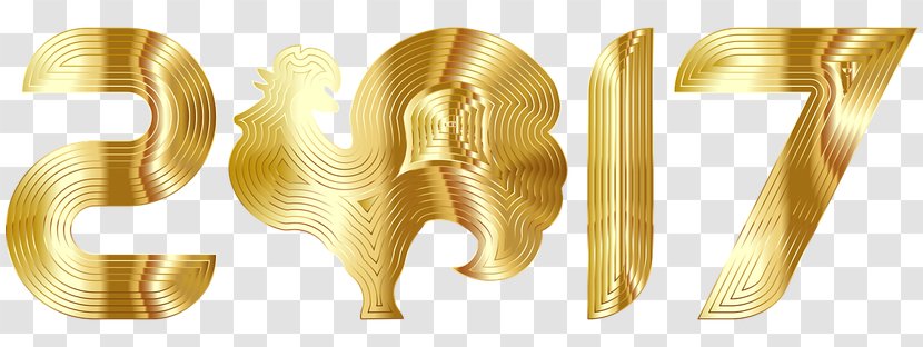 Gold Chinese New Year - Brass - Ear Metal Transparent PNG