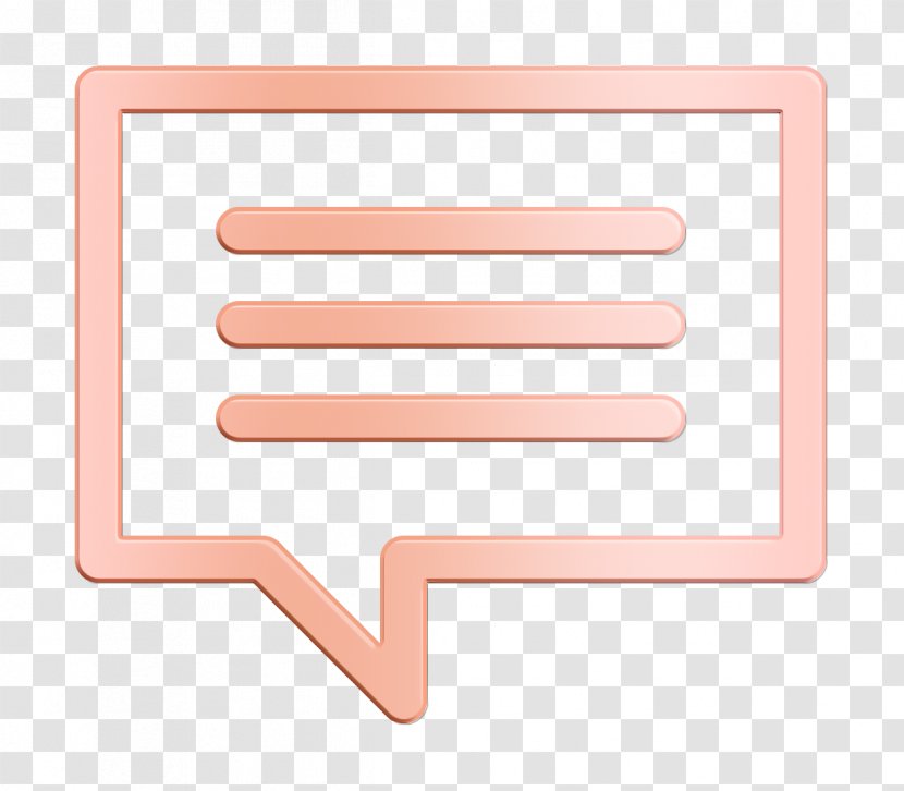 App Icon Basic Chat - Peach Rectangle Transparent PNG