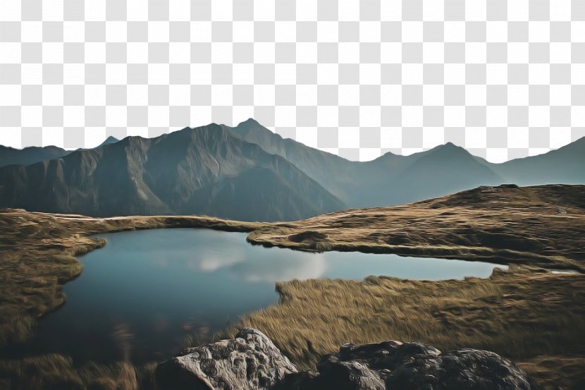 Body Of Water Tarn Mountainous Landforms Nature Mountain - Natural Landscape Transparent PNG