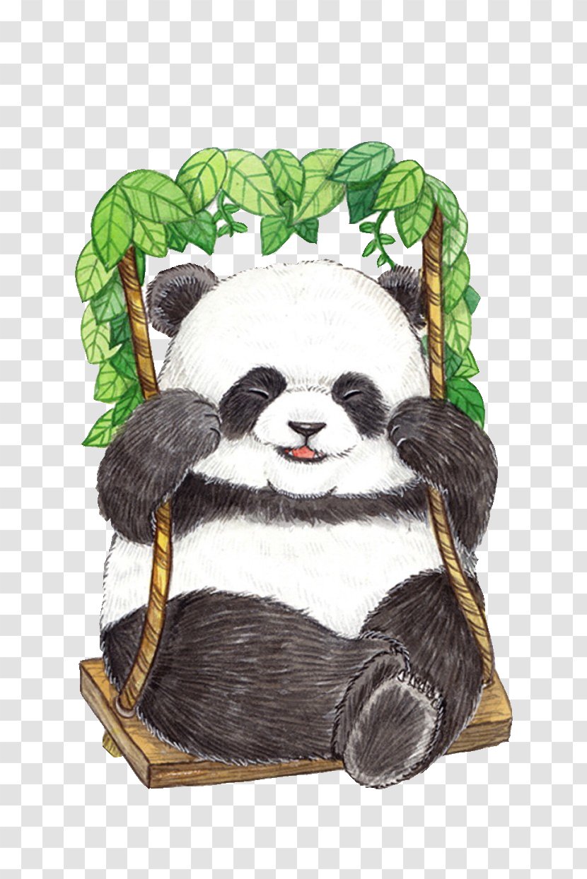 Giant Panda Bear Drawing - Vecteur Transparent PNG