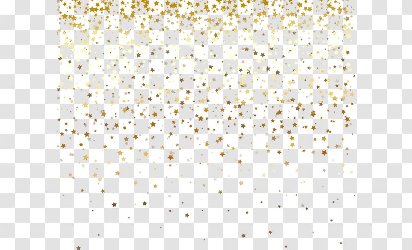 White Pattern - Yellow - Gold Stars Falling Transparent PNG