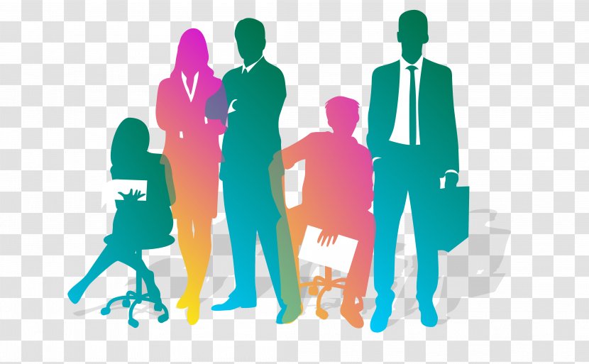 Business Teamwork Silhouette - Plan - Team Figures Transparent PNG