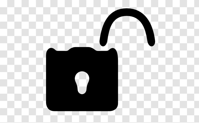 Unlock Icon - Black And White - Lock Transparent PNG
