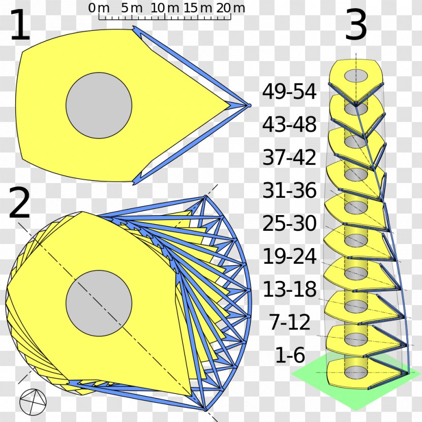 Turning Torso Floor Plan Building Architecture - Diagram - Structure Transparent PNG