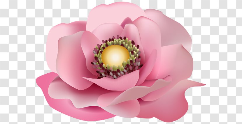 Pink Flower Floral Design Clip Art - Watercolor Painting Transparent PNG