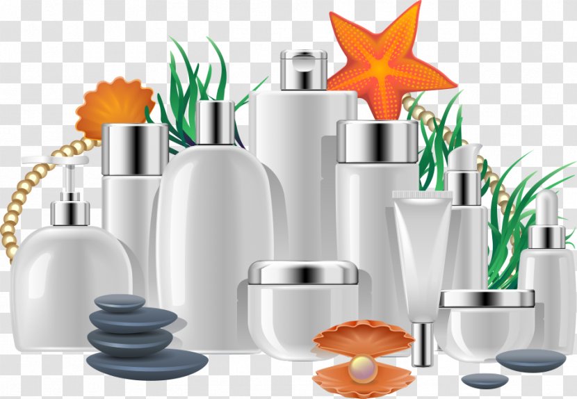 Royalty-free Stock Illustration - Flowerpot - Cosmetics And Starfish Vector Transparent PNG
