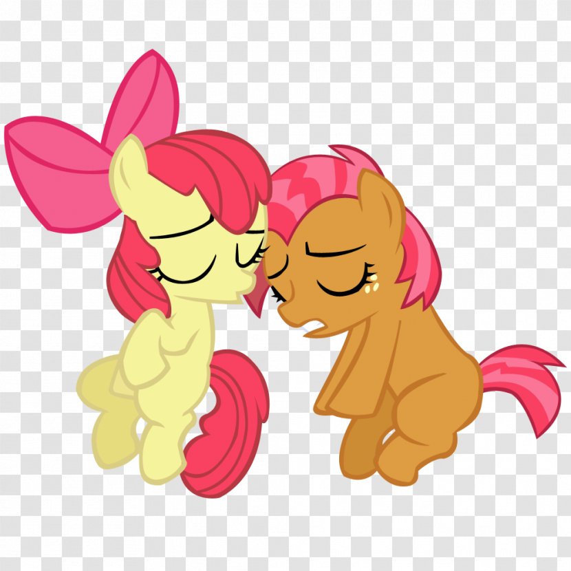 Babs Seed Pony Applejack Apple Bloom Kiss - Tree - Silhouette Transparent PNG