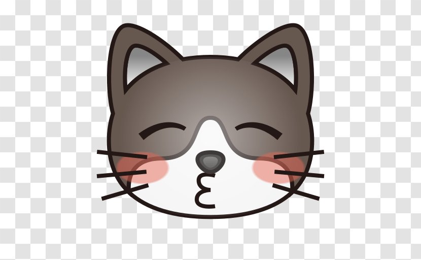 Kitten Cat Face With Tears Of Joy Emoji Emoticon - Nose Transparent PNG