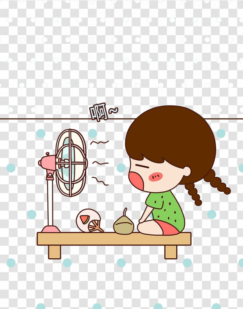 Hand Fan Air Conditioners Home Appliance Refrigeration - Child - Blowing Animated Transparent PNG