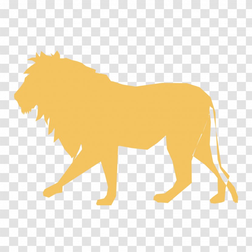 Lion Silhouette Clip Art - Big Cats - Vector Transparent PNG