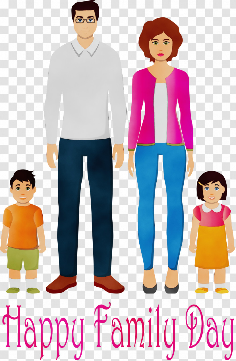 People Cartoon Standing Child Sharing Transparent PNG