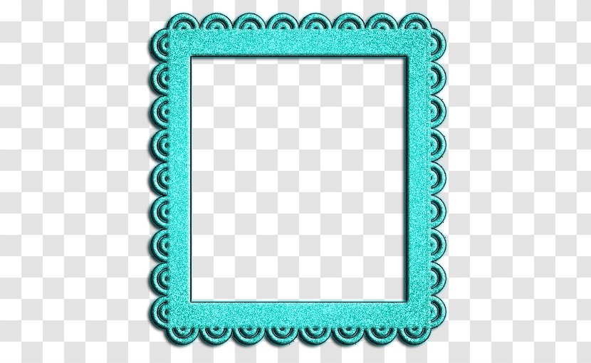 Picture Frames Image Molding Scrapbooking Text - Turquoise - Viana Border Transparent PNG
