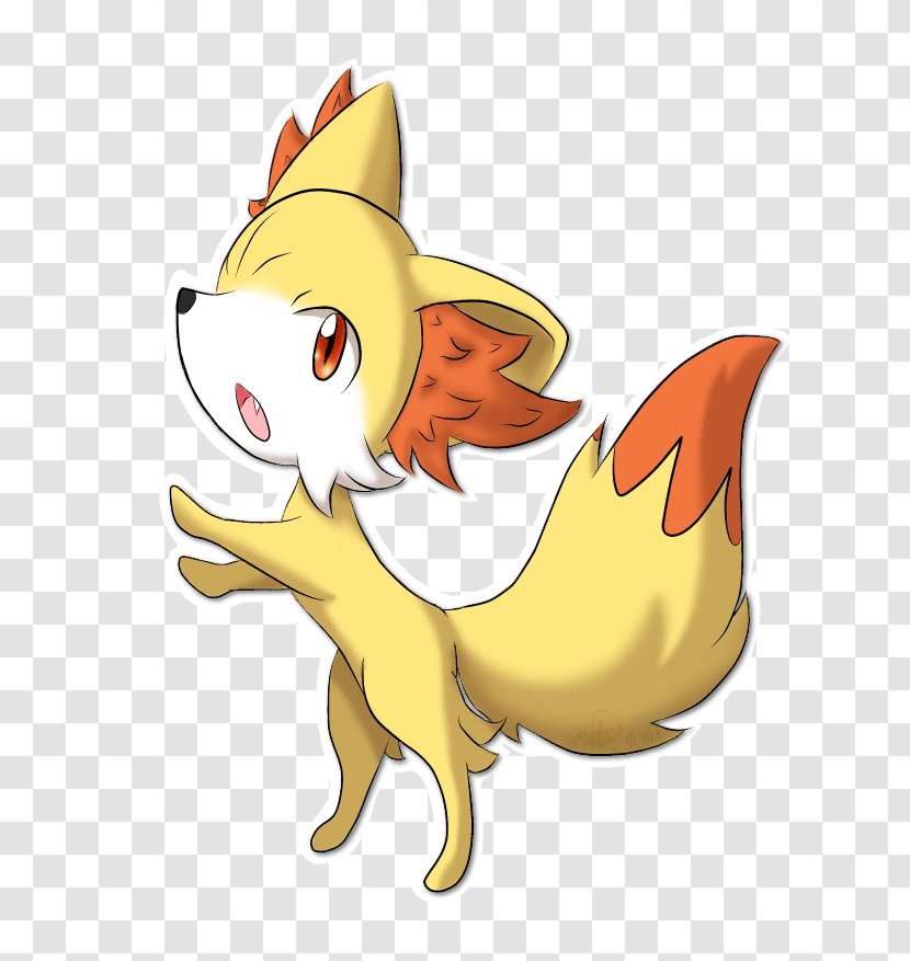 Cat Fennekin Fox Tail Art - Deviantart Transparent PNG