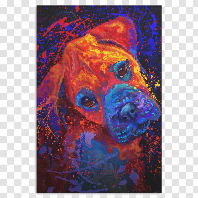 Boxer Painting Portrait Acrylic Paint Bulldog - Great Dane Transparent PNG