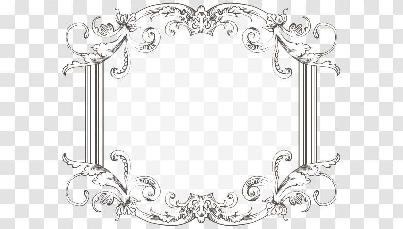 Borders And Frames Picture Clip Art - Shabby Chic - Monochrome Photography Transparent PNG