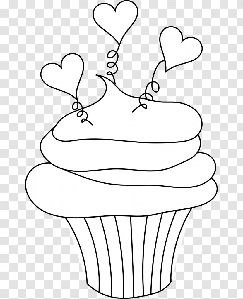 Cupcake Muffin Frosting & Icing Clip Art - Vector Heart Transparent PNG