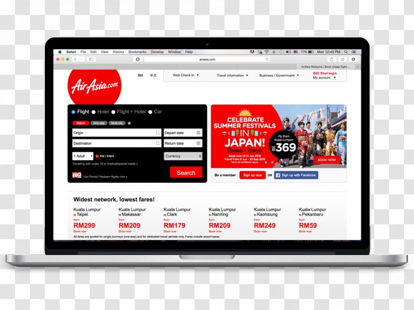 AirAsia X Essay Flight Book - Online Advertising Transparent PNG