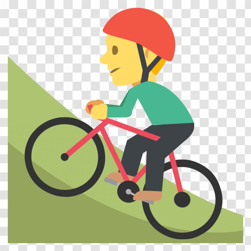 Emoji Text Messaging SMS Email Cycling - Green - Ride A Bike Transparent PNG
