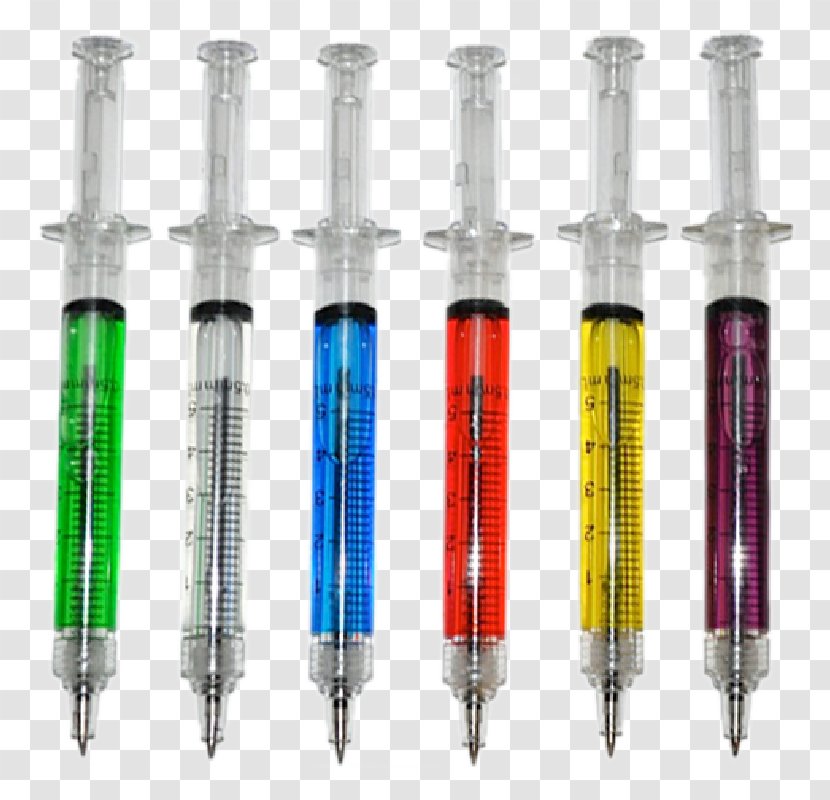 Syringe Ballpoint Pen Mina Pencil - Hypodermic Needle - Ink Material Transparent PNG