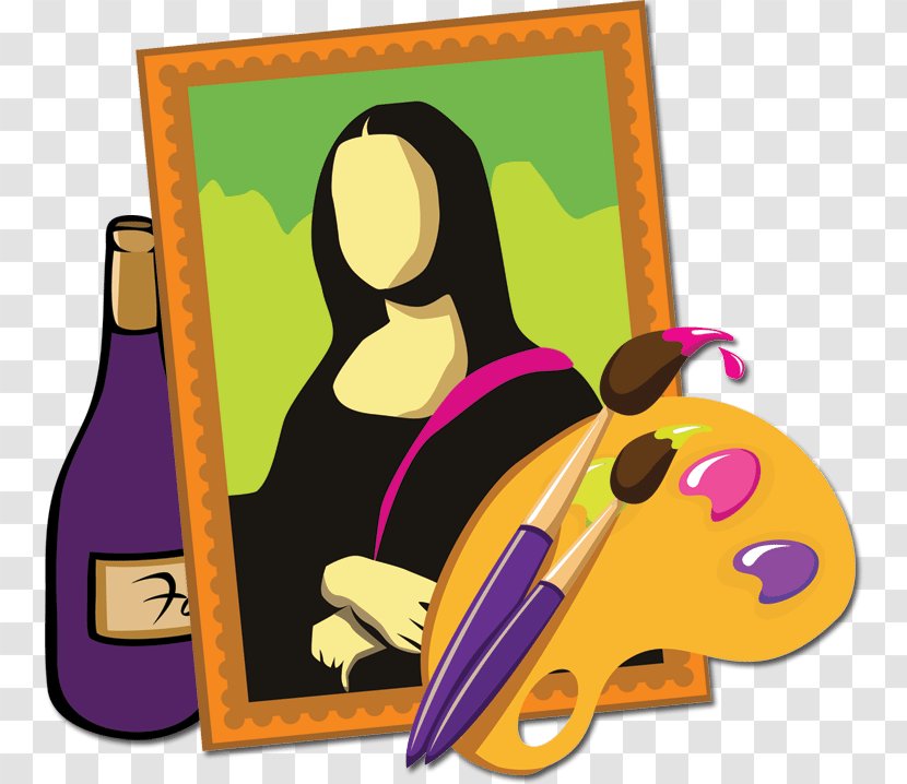Mona Lisa Wine Vino And Canvas Oil Painting - Human Behavior Transparent PNG