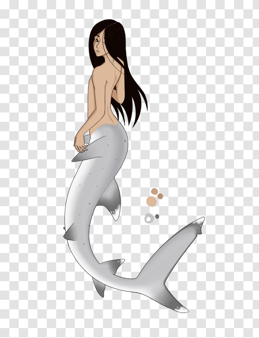 Mermaid Merman Drawing - Silhouette - Deep Sea World Transparent PNG