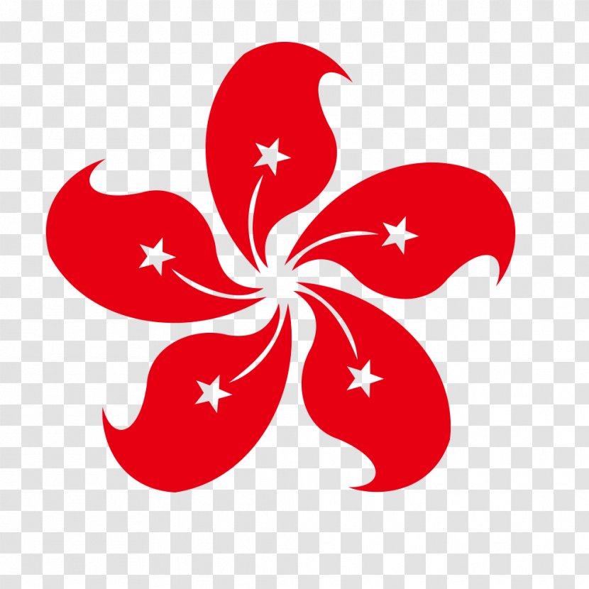 Golden Bauhinia Square Transfer Of Sovereignty Over Hong Kong × Blakeana Flag Cercis Chinensis - Flowering Plant - Regional Vector Material Transparent PNG