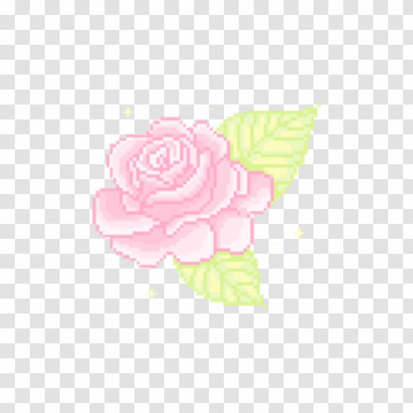 Garden Roses Pixel Flower Kawaii - Cuteness Transparent PNG