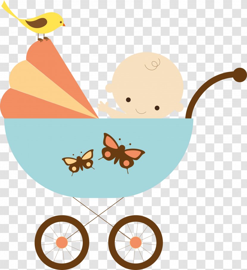 Infant Drawing Shopping Cart Baby Transport Painting - Silhouette - Shower Transparent PNG