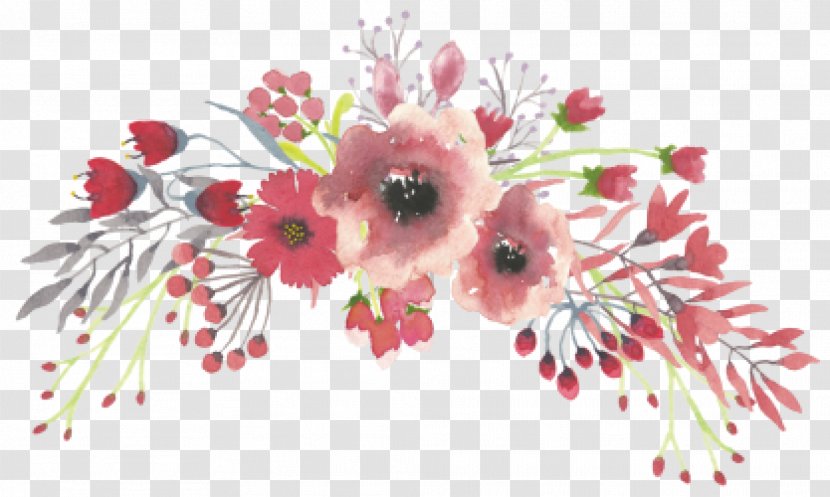 Watercolour Flowers Watercolor Painting Floral Design Transparent - Canvas Print Transparent PNG