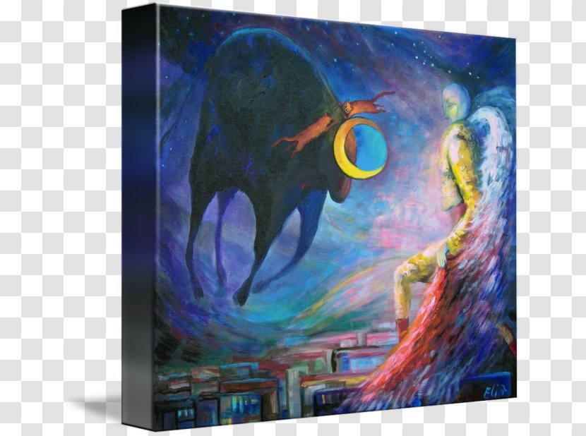 Taurus Painting Modern Art Zodiac - Acrylic Paint Transparent PNG