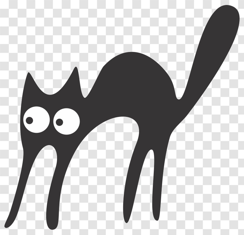 Black Cat Clip Art Vector Graphics - Tail Transparent PNG