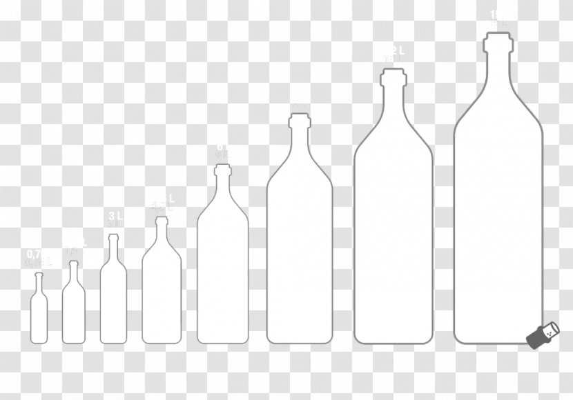 Glass Bottle Line Transparent PNG
