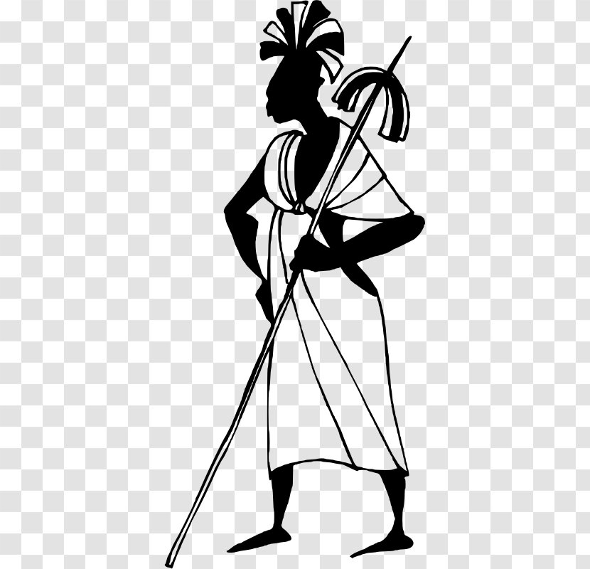 Raster Graphics Line Art Silhouette Clip - Monochrome - African Man Transparent PNG