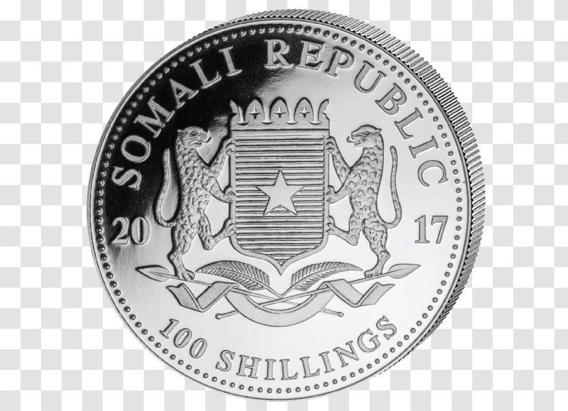 Somalia Silver Coin Bullion - Fifty Pence - Nigerian Currency Elephant Transparent PNG