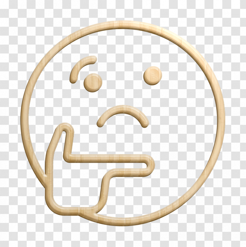 Classics Icon Emoji Icon Thinking Icon Transparent PNG