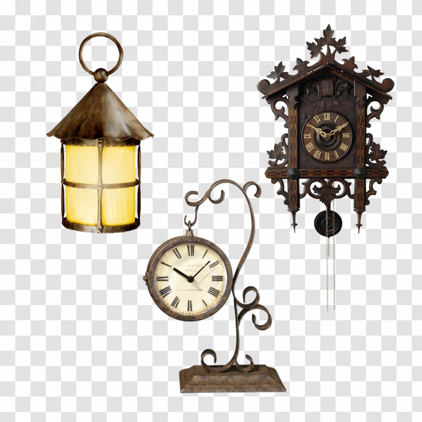 Cuckoo Clock Antique - Watch - On The Beach Period Pendulum And Light Do Not Cut Material Transparent PNG