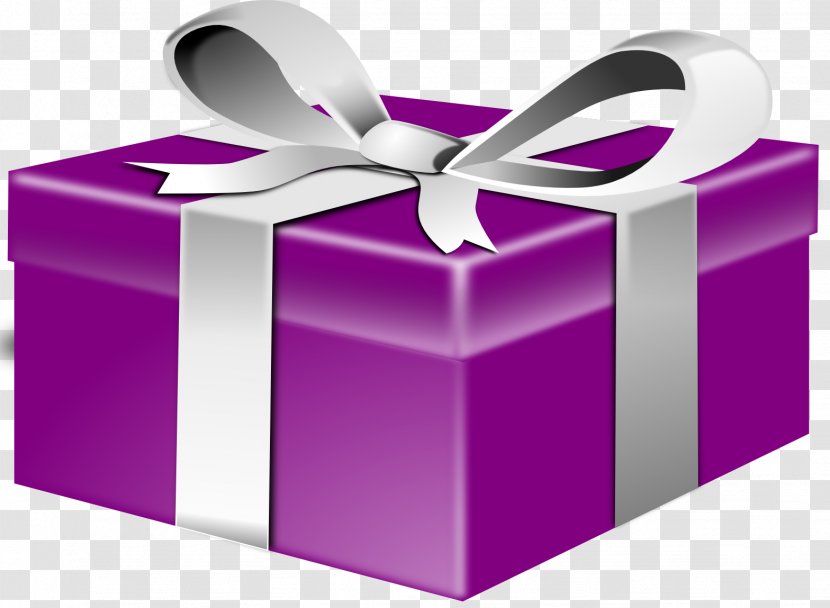 Gift Clip Art - Violet - Present Box Transparent PNG