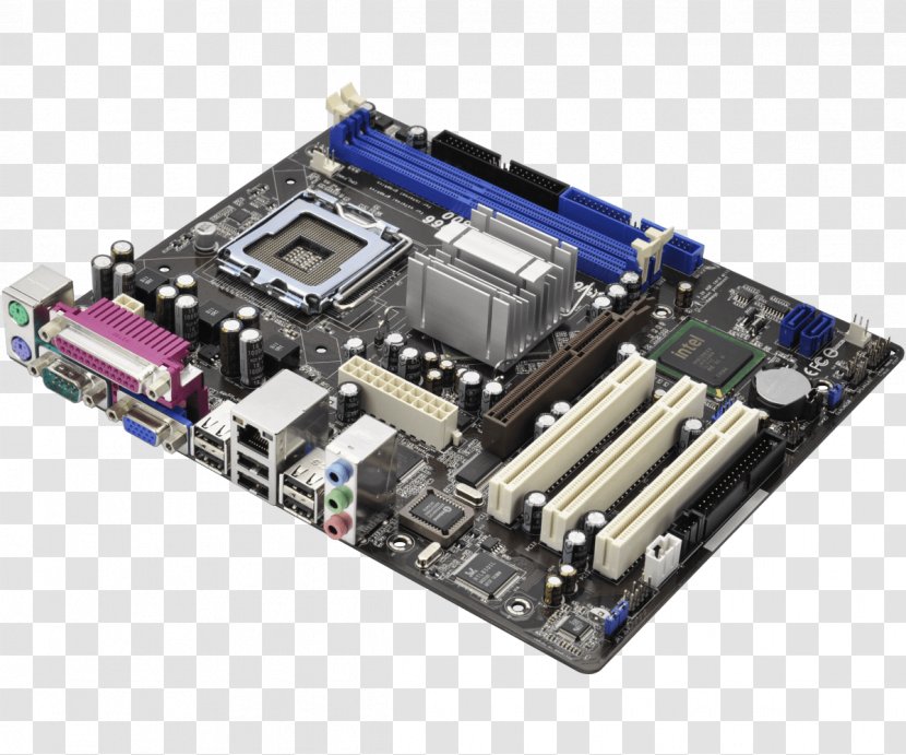 Intel LGA 775 MicroATX Motherboard ASRock 775i65G - Chipset Transparent PNG
