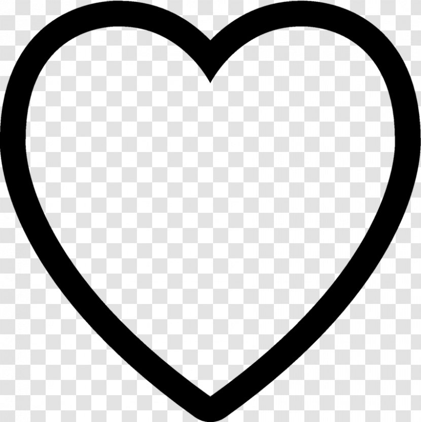 Heart Symbol Black And White Clip Art Transparent PNG