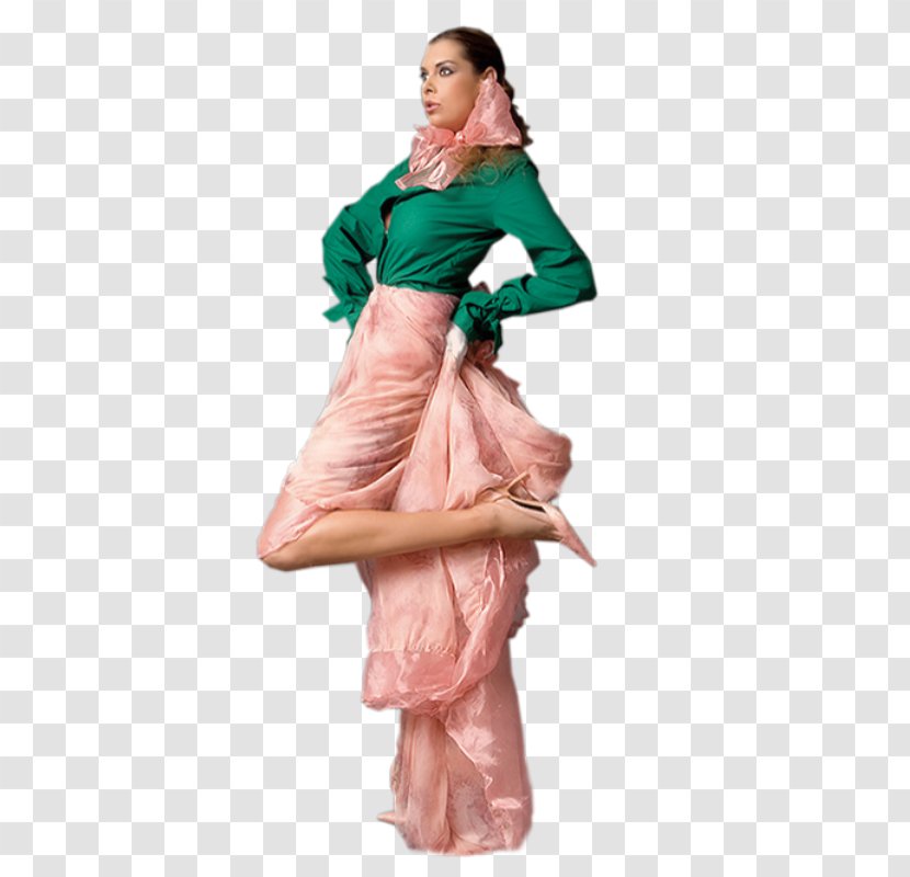 Shoulder Costume Dress Peach - Silhouette Transparent PNG