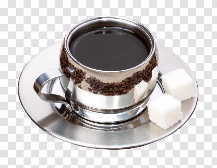 Coffee Cup Tea Espresso Cafe - Serveware - Silver Mug Transparent PNG