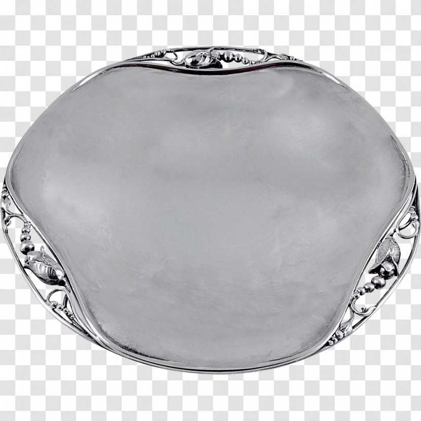 Sterling Silver Tray Tea Set Metal - Jewelry Design Transparent PNG