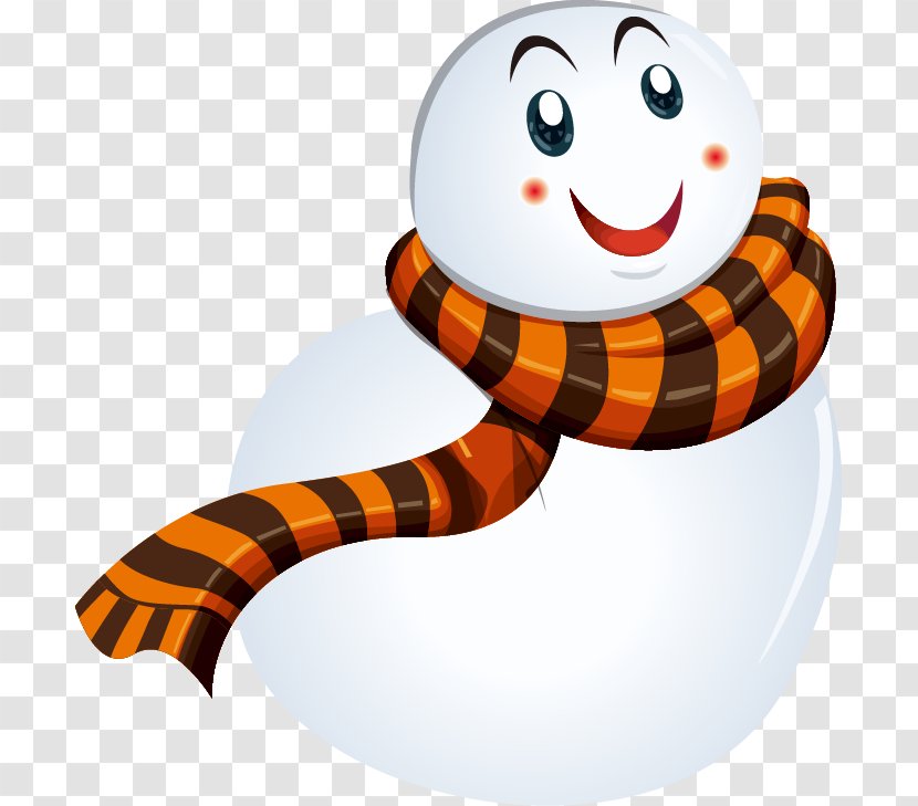 Snowman Scarf Computer File - Gratis - Hand-painted Bald Pattern Transparent PNG