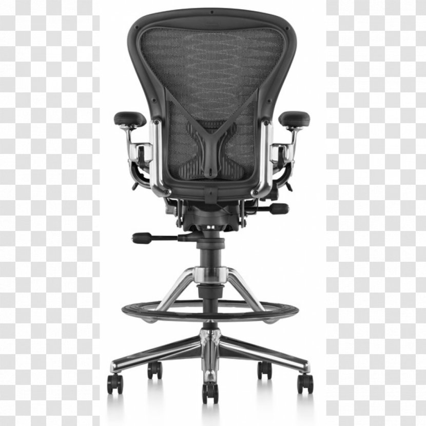 Aeron Chair Office & Desk Chairs Standing Herman Miller - Head Restraint Transparent PNG