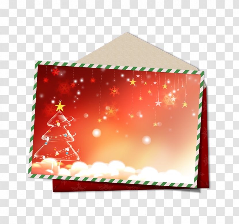 Christmas Card Template Red Transparent PNG