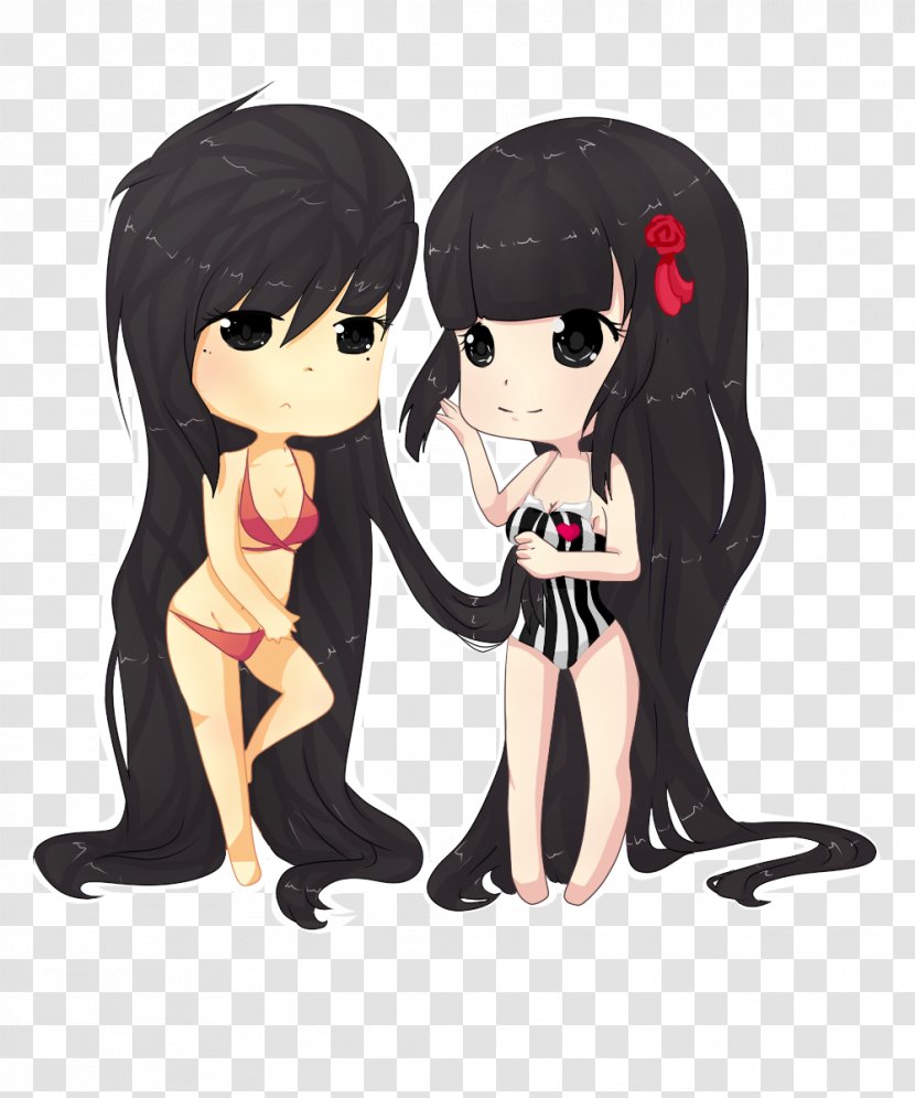 Mammal Black Hair Friendship Character - Flower - Becuz Transparent PNG