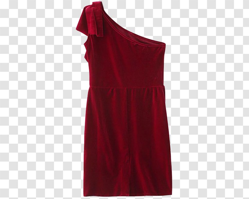 Velvet Shoulder Ruffle Dress Fashion - Aline Transparent PNG