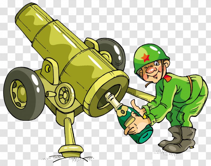 Clip Art February 23 Defender Of The Fatherland Day Holiday - Machine - Artillery Transparent PNG