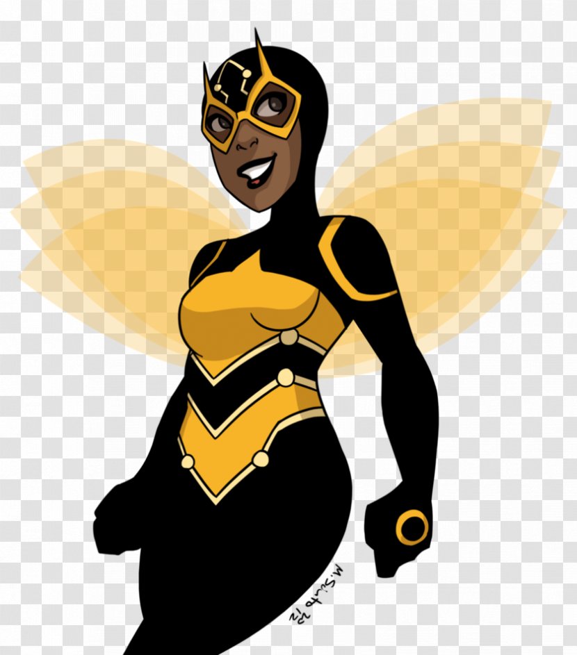 Bumblebee Hawkgirl Starfire Cyborg Raven - Yellow Transparent PNG