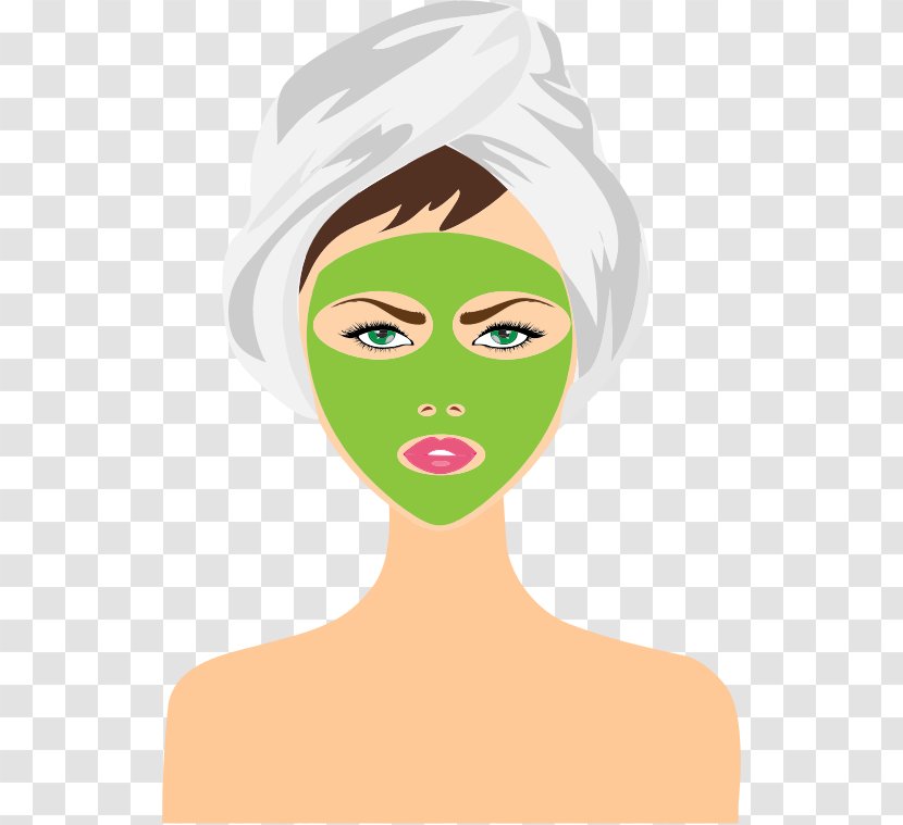 Facial Mask Face Skin Care - Cartoon Transparent PNG